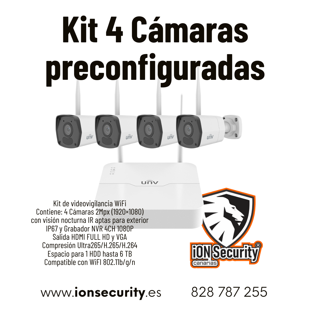 IONKIT 4 CÁMARAS DE SEGURIDAD