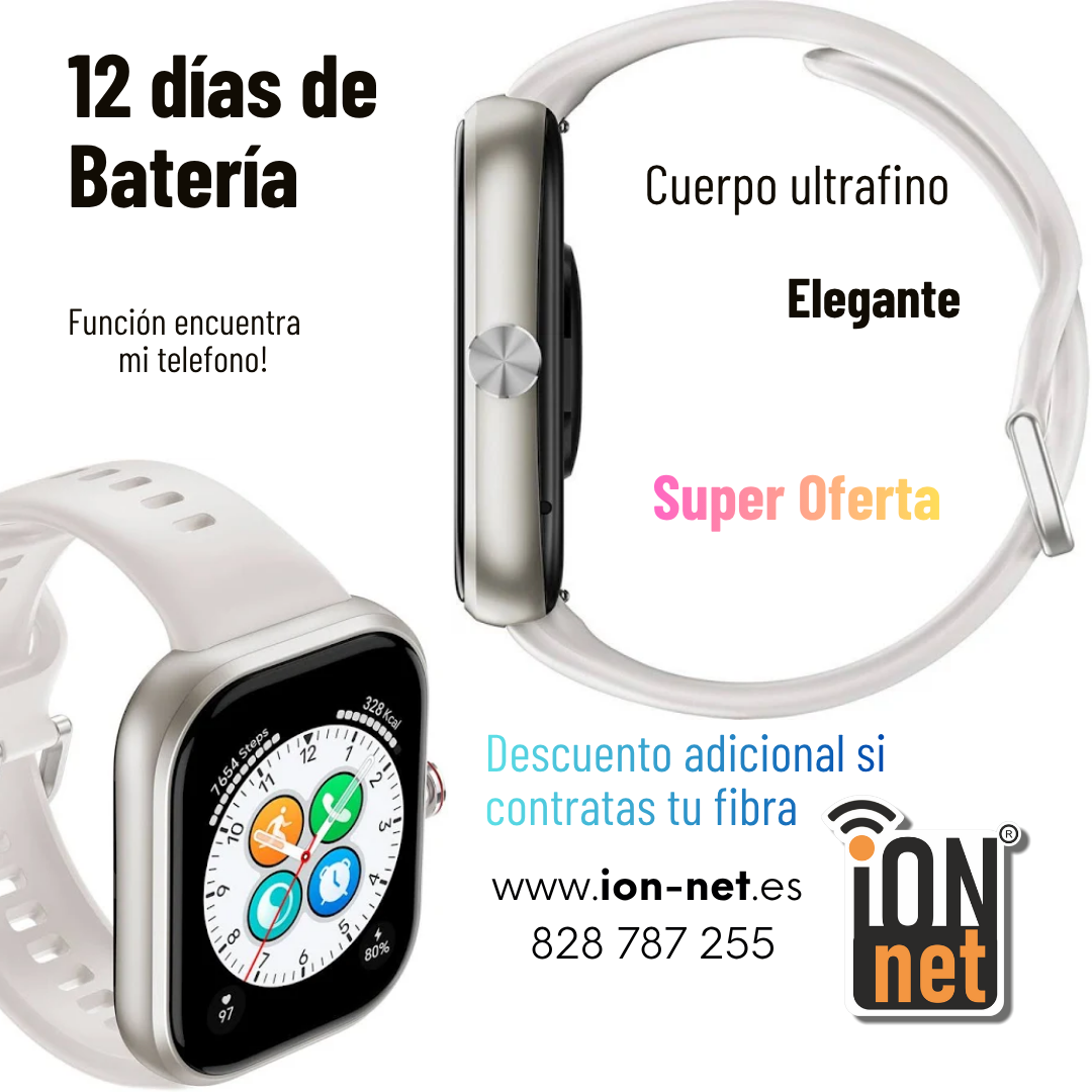 Smartwatch Honor Choice Watch AMOLED Bluetooth, Monitor de Salud y 12 días de batería NEGRO - Imagen 3