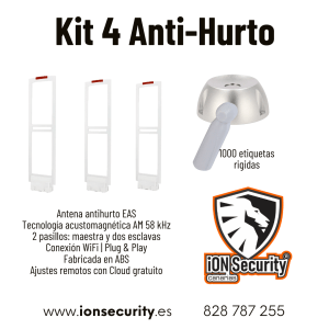 KIT ANTI-HURTO (2 PASILLOS) + 1000 ETIQUETAS + 2 desactivadores
