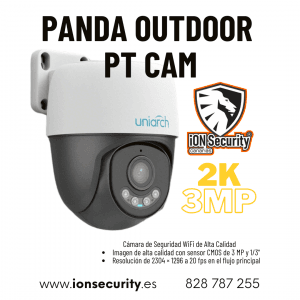 Cámara Domo IP 3 MP - Auto Tracking - Luz Blanca y IR 30m