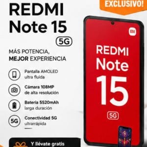 Xiaomi REDMI Note 15 5G 8GB 256GB 6.77" Negro